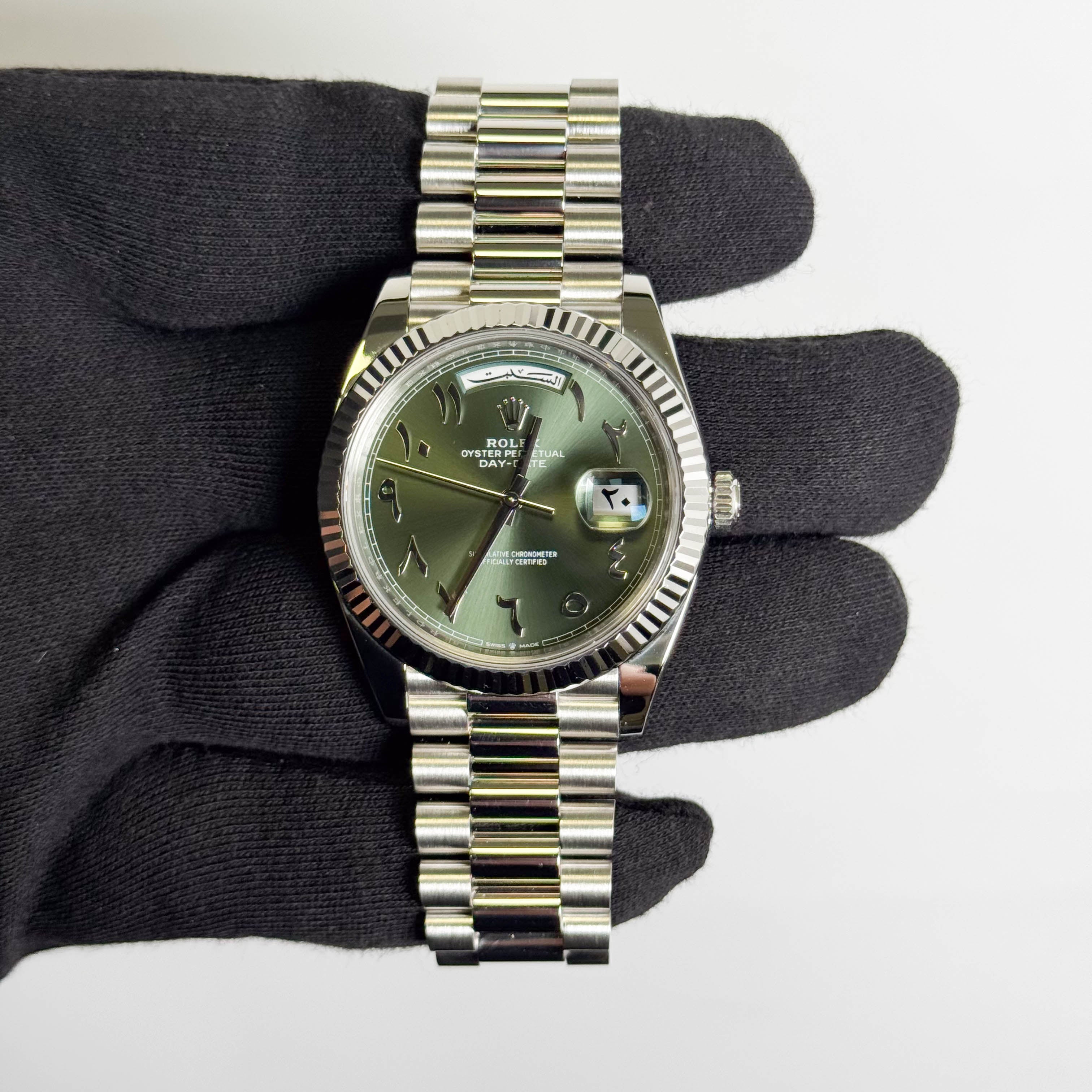 Rolex Day-Date 40mm Green Dial Watch Ref# 228236