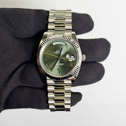 Rolex Day-Date 40mm Green Dial Watch Ref# 228236