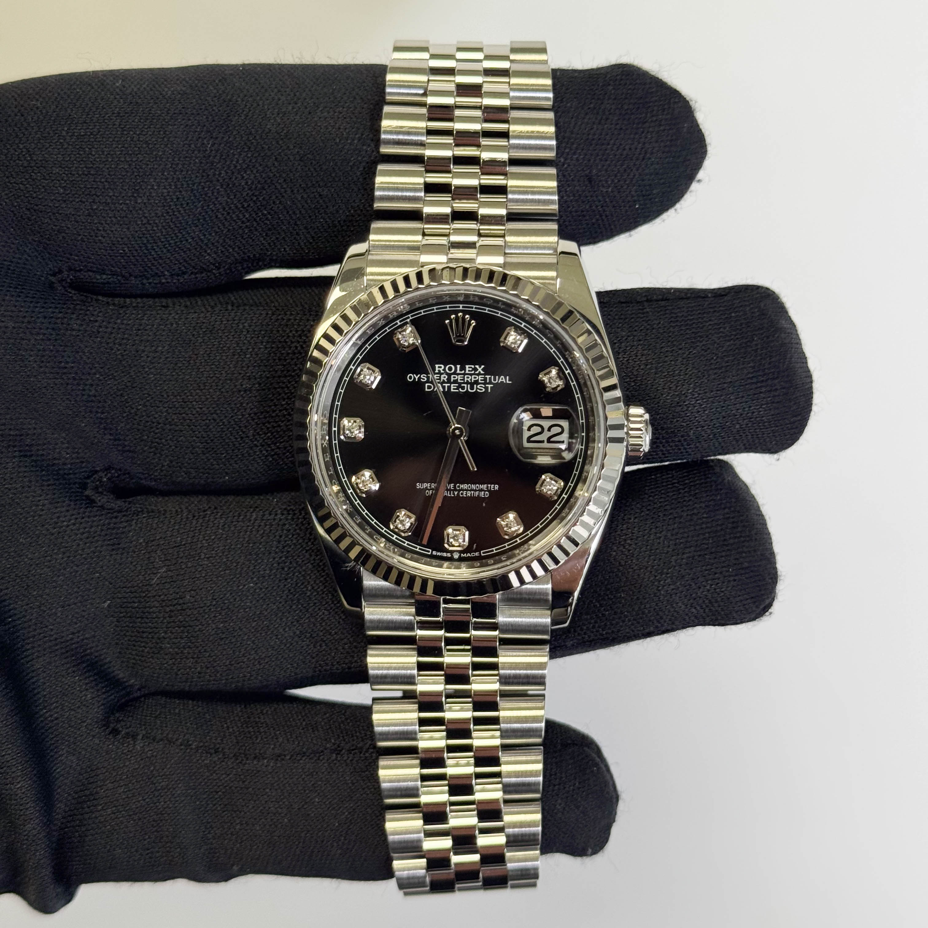 Rolex Datejust 36mm Black Dial Watch Ref# 126234