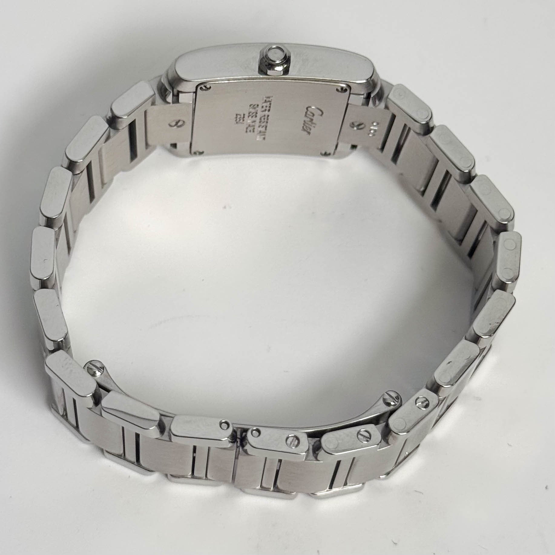 Cartier Tank Stainless Steel 20mm Ivory Dial Watch Ref# W51008Q3 - Happy Jewelers Fine Jewelry Lifetime Warranty