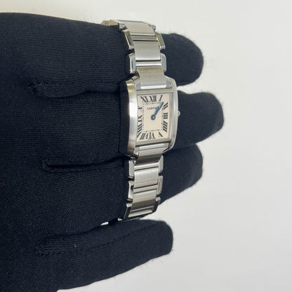Cartier Tank Stainless Steel 20mm Ivory Dial Watch Ref# W51008Q3 - Happy Jewelers Fine Jewelry Lifetime Warranty