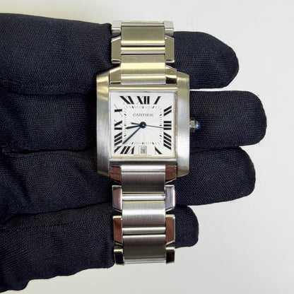 Cartier Tank 28mm White Dial Watch Ref# W51002Q3 - Happy Jewelers Fine Jewelry Lifetime Warranty