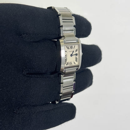 Cartier Tank Stainless Steel 20mm Ivory Dial Watch Ref# W51008Q3 - Happy Jewelers Fine Jewelry Lifetime Warranty