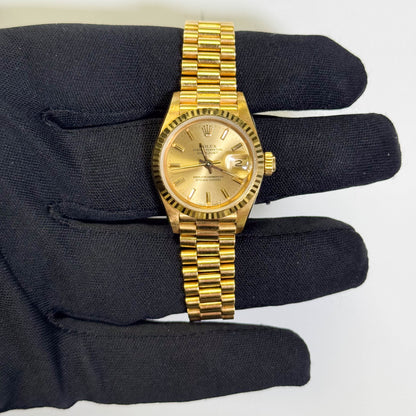 Rolex Datejust 26mm Champagne Dial Watch Ref# 69178 - Happy Jewelers Fine Jewelry Lifetime Warranty