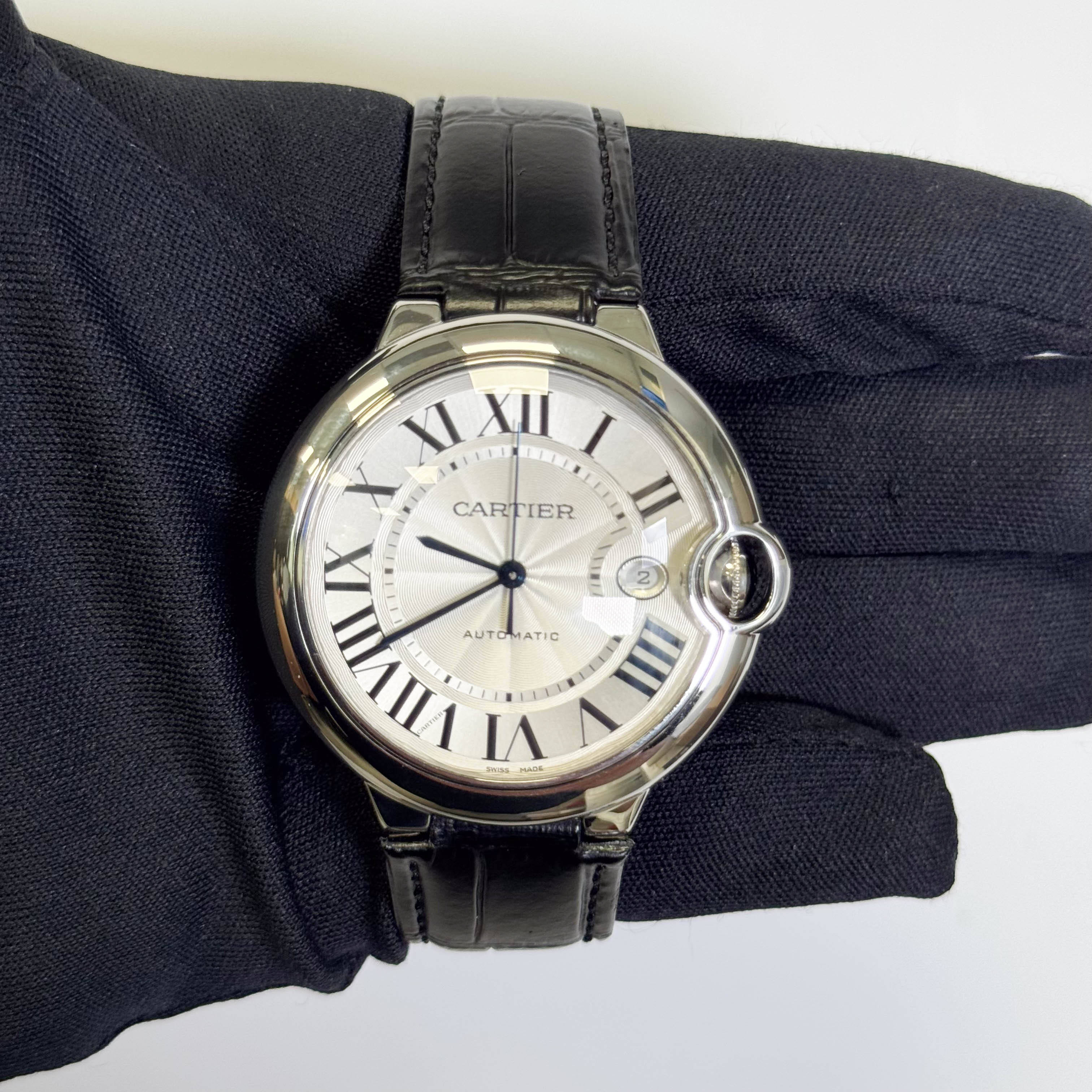 Cartier Ballon Bleu 42mm Silver Dial Watch Ref# W69016Z4