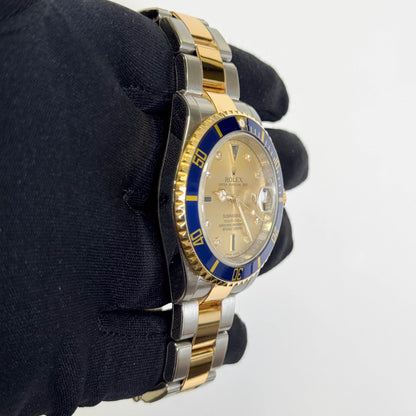 Rolex Submariner 40mm Champagne Dial Watch Ref# 16613 - Happy Jewelers Fine Jewelry Lifetime Warranty