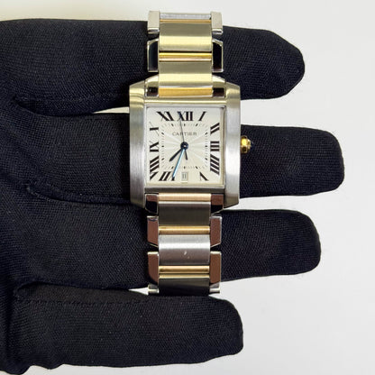 Cartier Tank Francaise 25mm Ivory Dial Ref#W51005Q4 - Happy Jewelers Fine Jewelry Lifetime Warranty