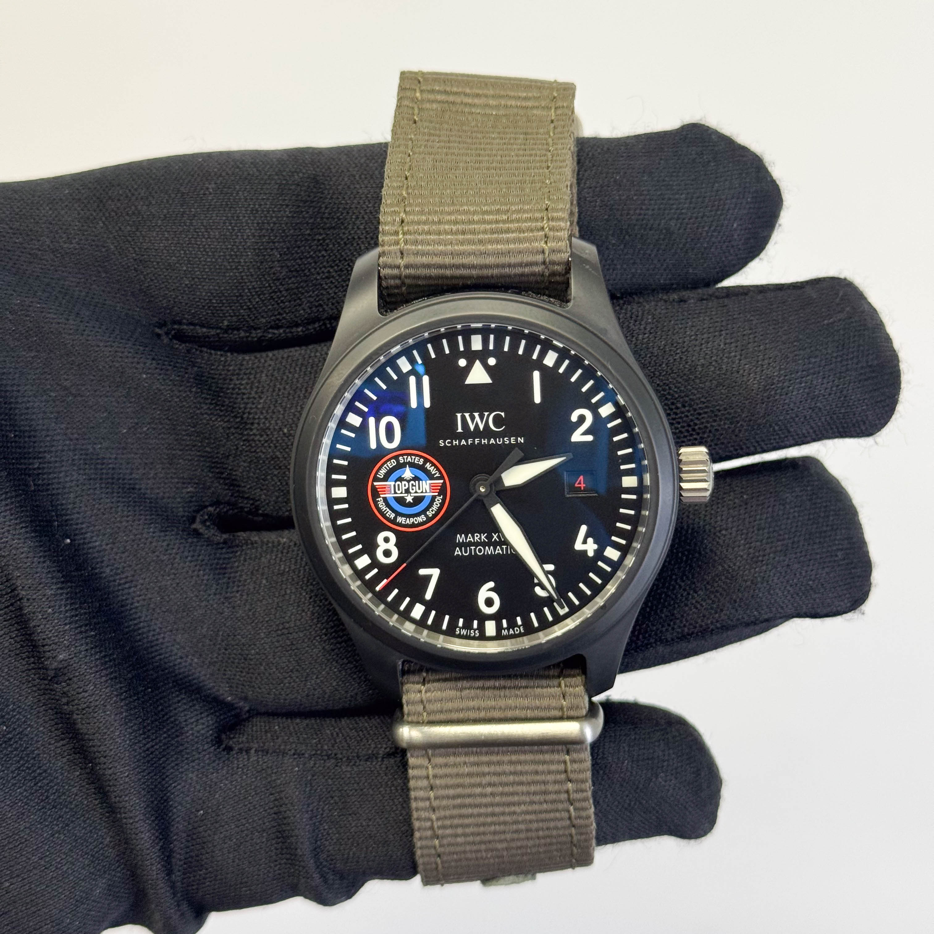 IWC Pilot's Watch Mark XVIII Top Gun Edition "SFTI" 41mm Black Arabic Dial Watch Ref# IW324712 - Happy Jewelers Fine Jewelry Lifetime Warranty