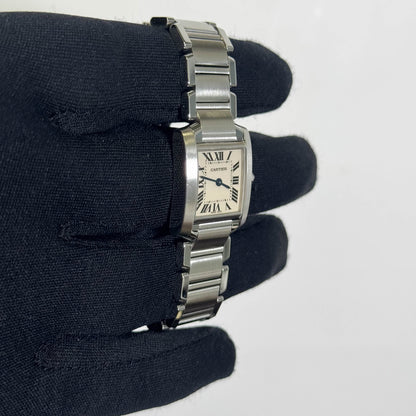 Cartier Tank Stainless Steel 20mm Ivory Dial Watch Ref# W51008Q3 - Happy Jewelers Fine Jewelry Lifetime Warranty
