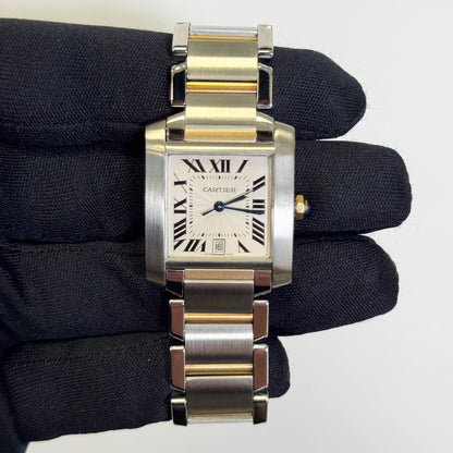 Cartier Tank Francaise 25mm Ivory Dial Ref#W51005Q4