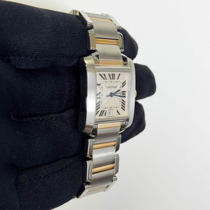 Cartier Tank Francaise 25mm Ivory Dial Ref#W51005Q4