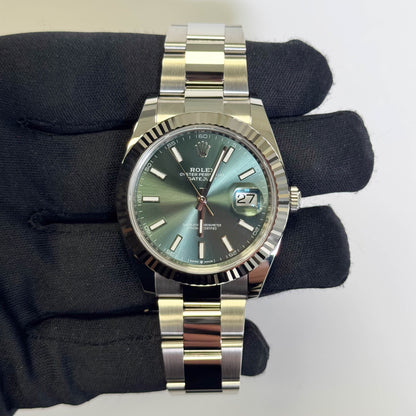 Rolex Datejust 41mm Green Dial Watch Ref# 126334
