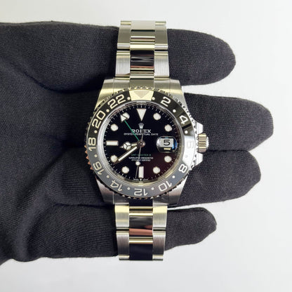 Rolex GMT-Master II 40mm Black Dial Watch Ref# 126710GRNR