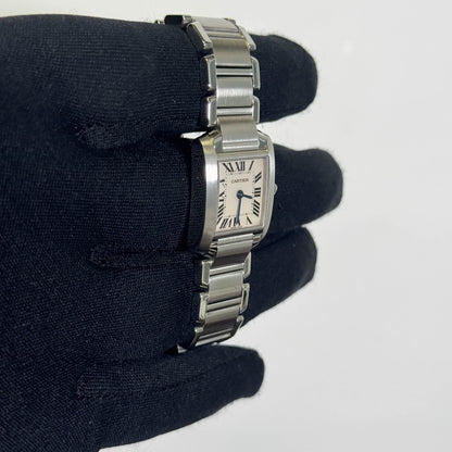 Cartier Tank Stainless Steel 20mm Ivory Dial Watch Ref# W51008Q3 - Happy Jewelers Fine Jewelry Lifetime Warranty