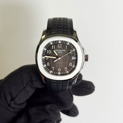 Patek Philippe Aquanaut 38mm Black Dial Watch Ref# 5065A-001