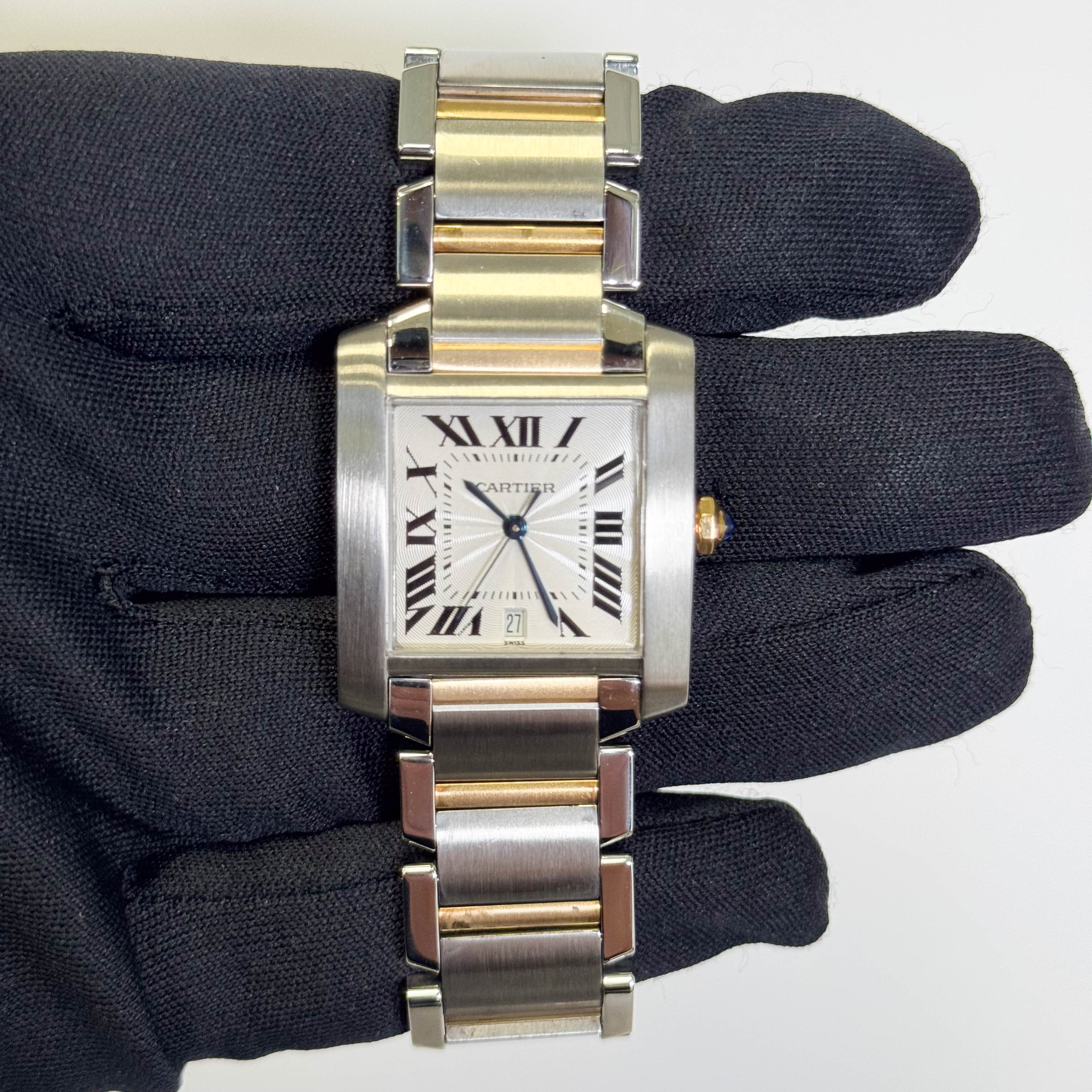 Cartier Tank Francaise 25mm Ivory Dial Ref#W51005Q4