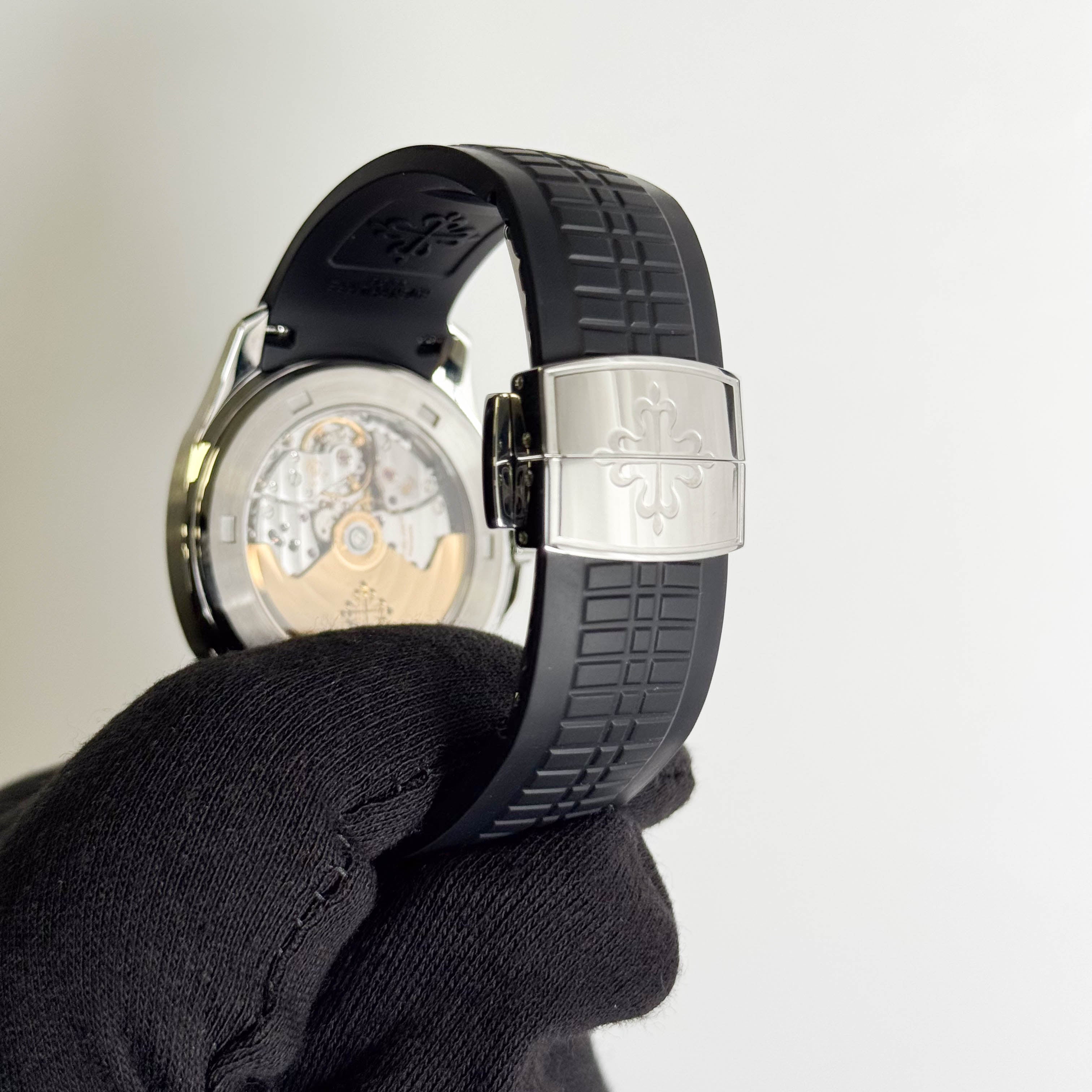 Patek Philippe Aquanaut 38mm Black Dial Watch Ref# 5065A-001