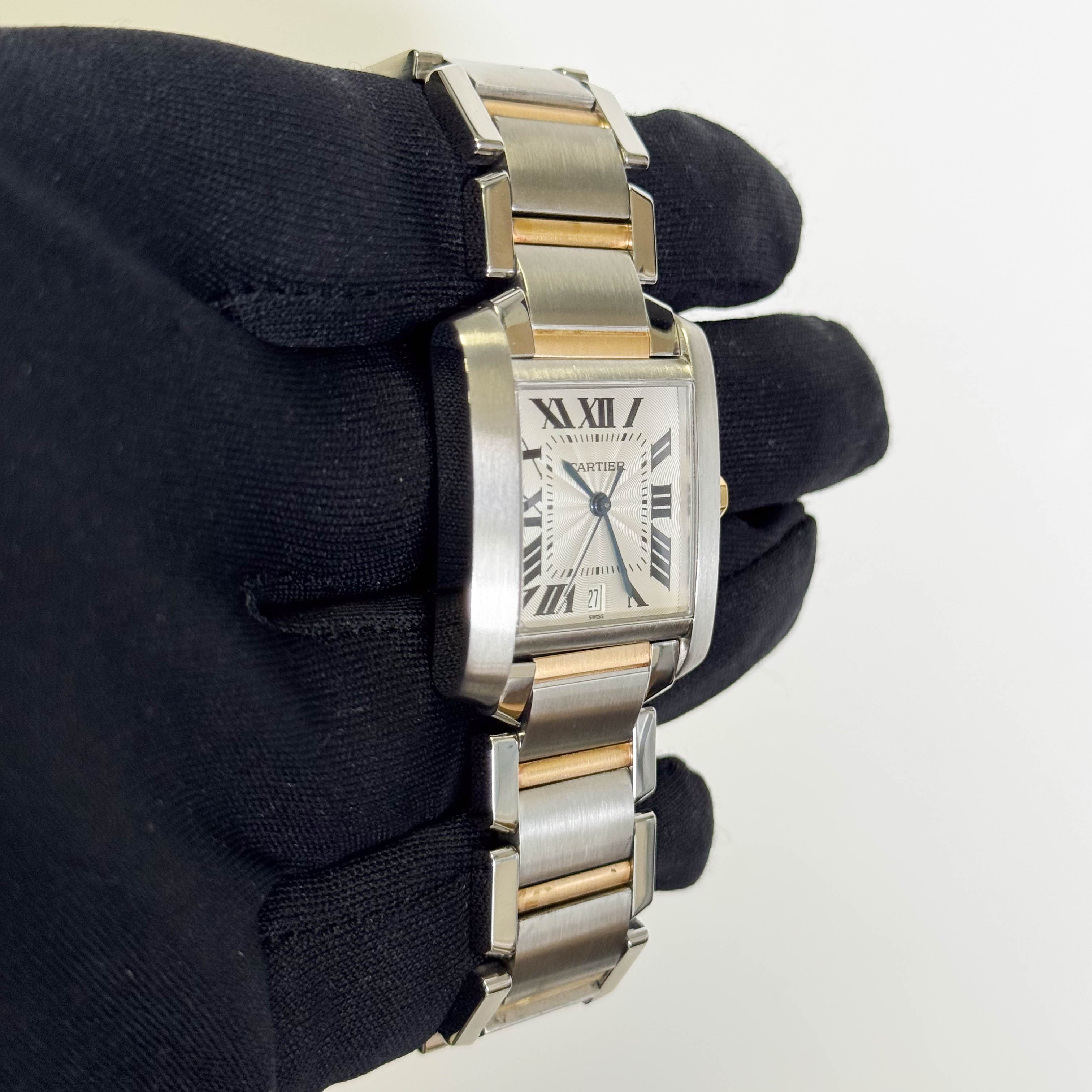 Cartier Tank Francaise 25mm Ivory Dial Ref#W51005Q4