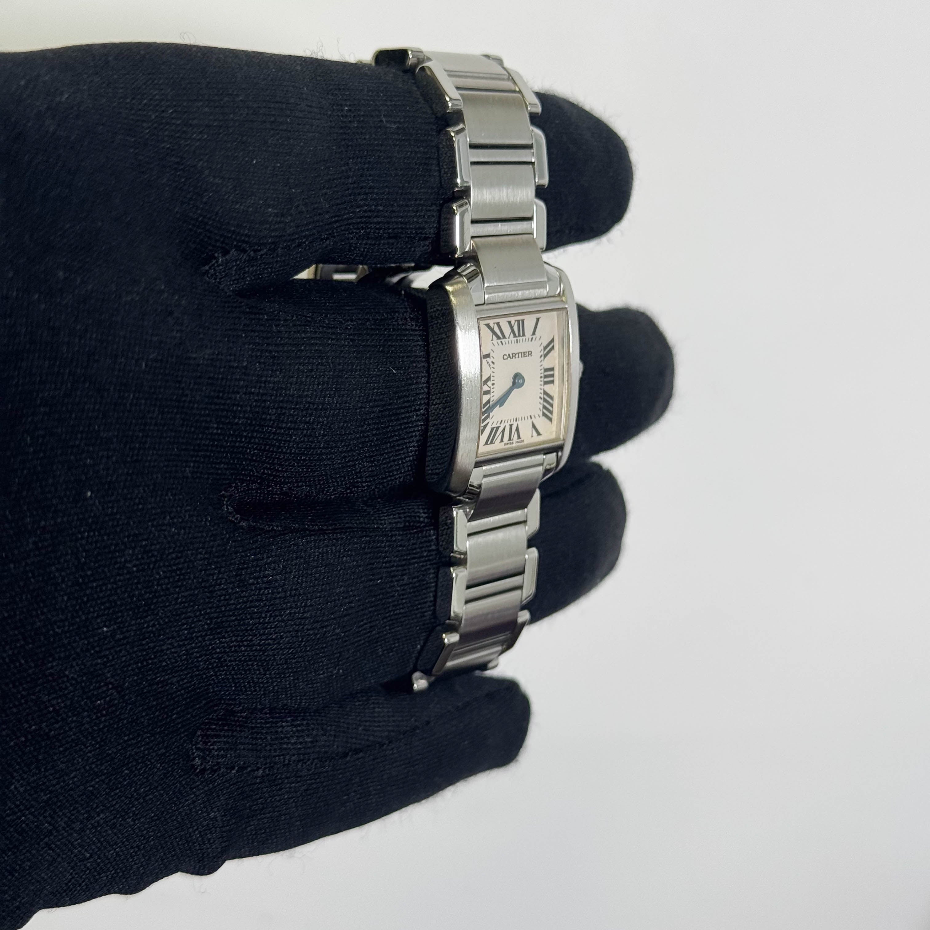 Cartier Tank Stainless Steel 20mm Ivory Dial Watch Ref# W51008Q3 - Happy Jewelers Fine Jewelry Lifetime Warranty
