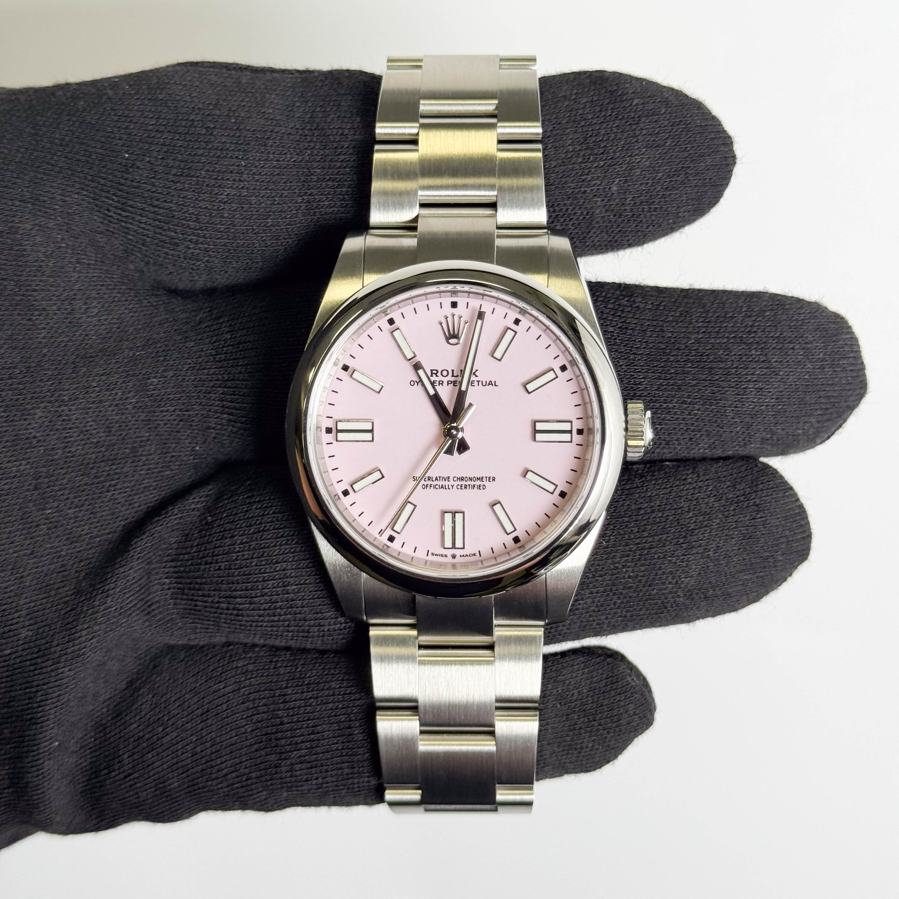 Rolex Oyster Perpetual 41mm Candy Pink Dial Watch Ref# 134300