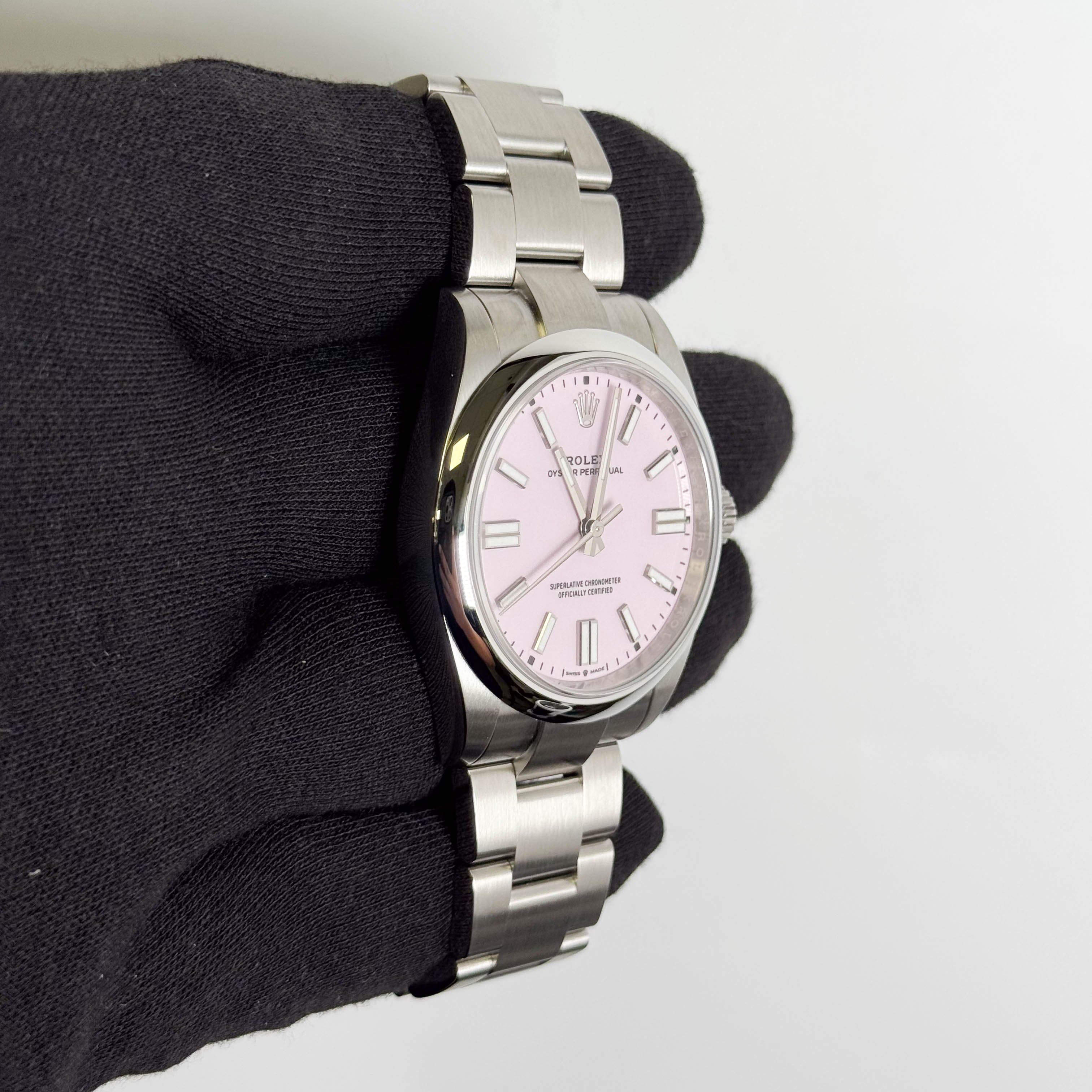 Rolex Oyster Perpetual 41mm Candy Pink Dial Watch Ref# 134300