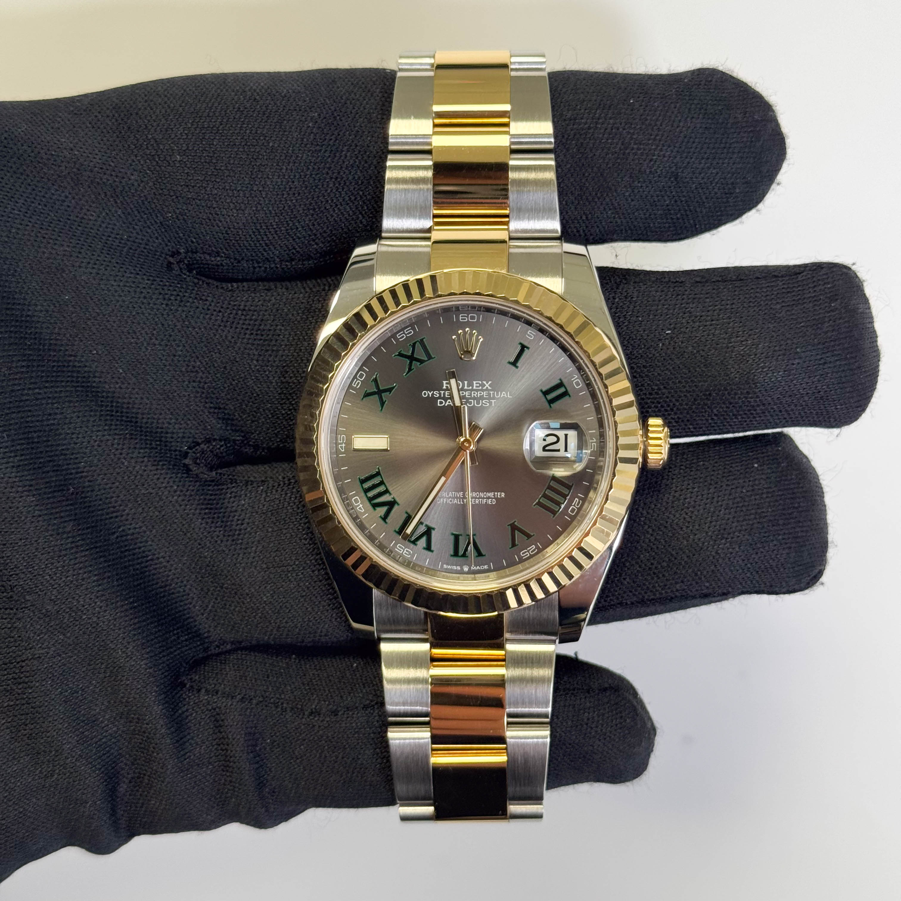 Rolex Datejust 41mm Wimbledon Dial Watch Ref# 126333 - Happy Jewelers Fine Jewelry Lifetime Warranty