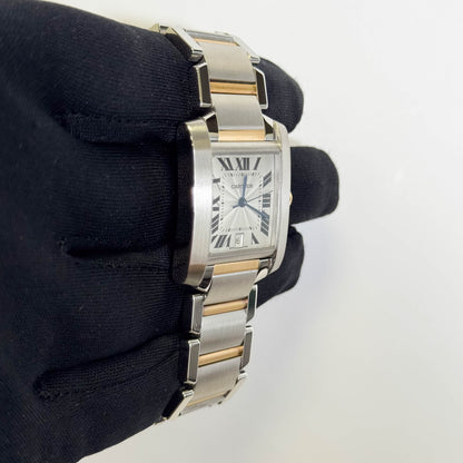 Cartier Tank Francaise 25mm Ivory Dial Ref# W51005Q4 - Happy Jewelers Fine Jewelry Lifetime Warranty