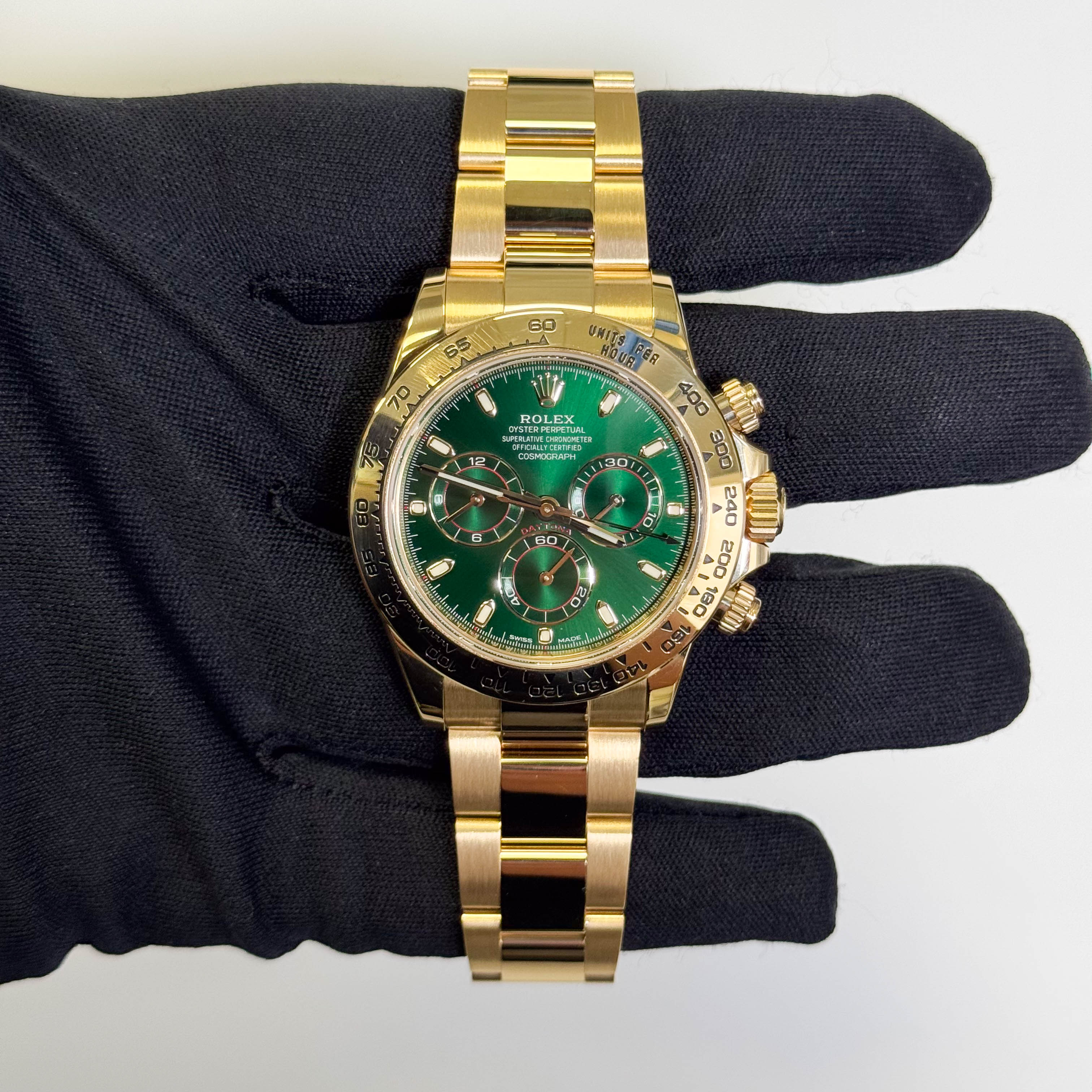 Rolex Daytona 40mm Green Dial Watch Ref# 116508 - Happy Jewelers Fine Jewelry Lifetime Warranty
