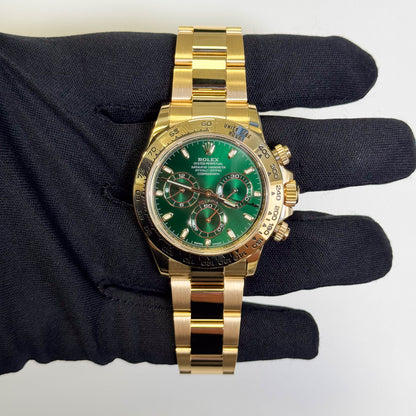 Rolex Daytona 40mm Green Dial Watch Ref# 116508 - Happy Jewelers Fine Jewelry Lifetime Warranty