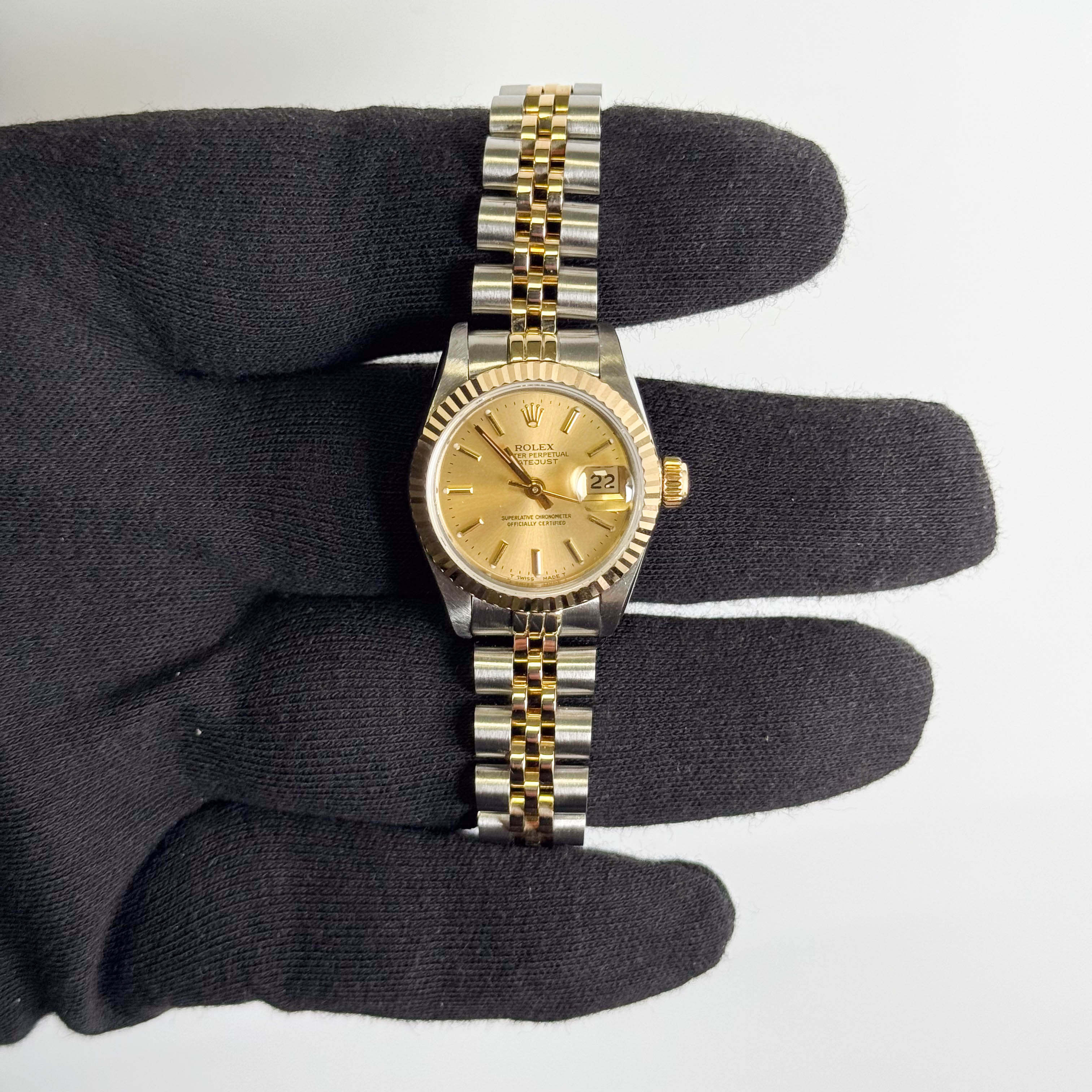 Rolex Datejust 26mm Champagne Dial Watch Ref# 69173
