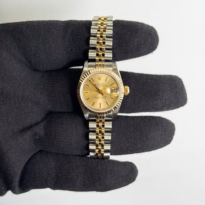 Rolex Datejust 26mm Champagne Dial Watch Ref# 69173