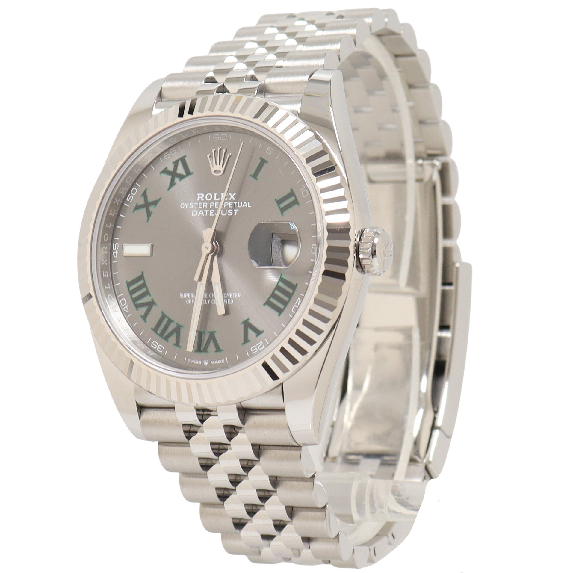 Rolex Datejust Stainless Steel 41mm Wimbledon Dial Watch Reference# 126334 - Happy Jewelers Fine Jewelry Lifetime Warranty