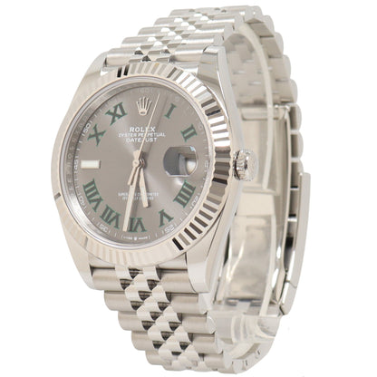 Rolex Datejust Stainless Steel 41mm Wimbledon Dial Watch Reference# 126334 - Happy Jewelers Fine Jewelry Lifetime Warranty