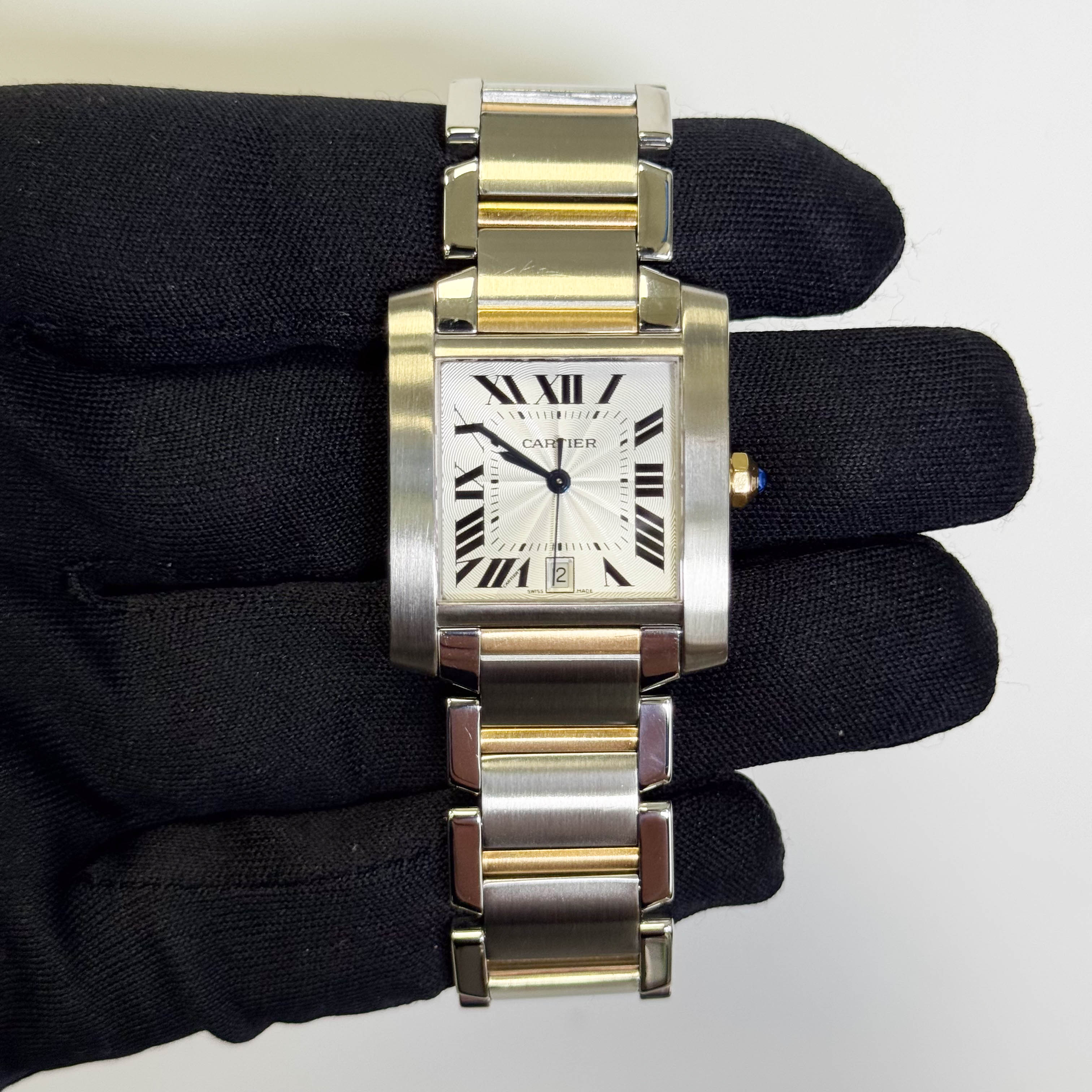 Cartier Tank Francaise 25mm Ivory Dial Ref#W51005Q4