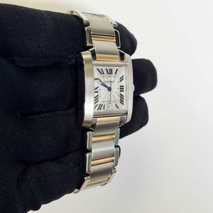 Cartier Tank Francaise 25mm Ivory Dial Ref#W51005Q4
