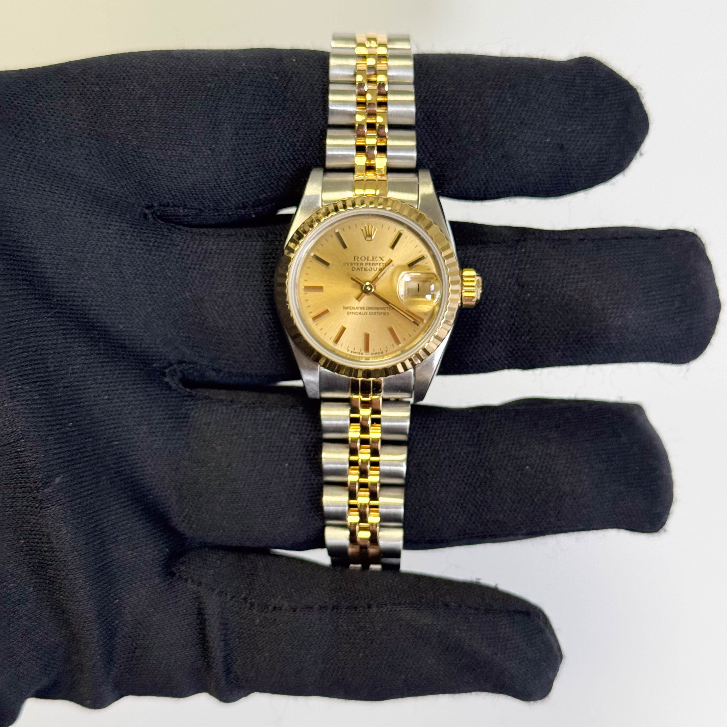 Rolex Datejust 26mm Champagne Dial Watch Ref# 69173 - Happy Jewelers Fine Jewelry Lifetime Warranty