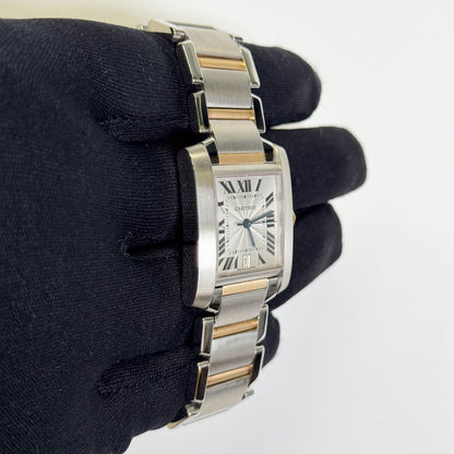 Cartier Tank Francaise 25mm Ivory Dial Ref#W51005Q4