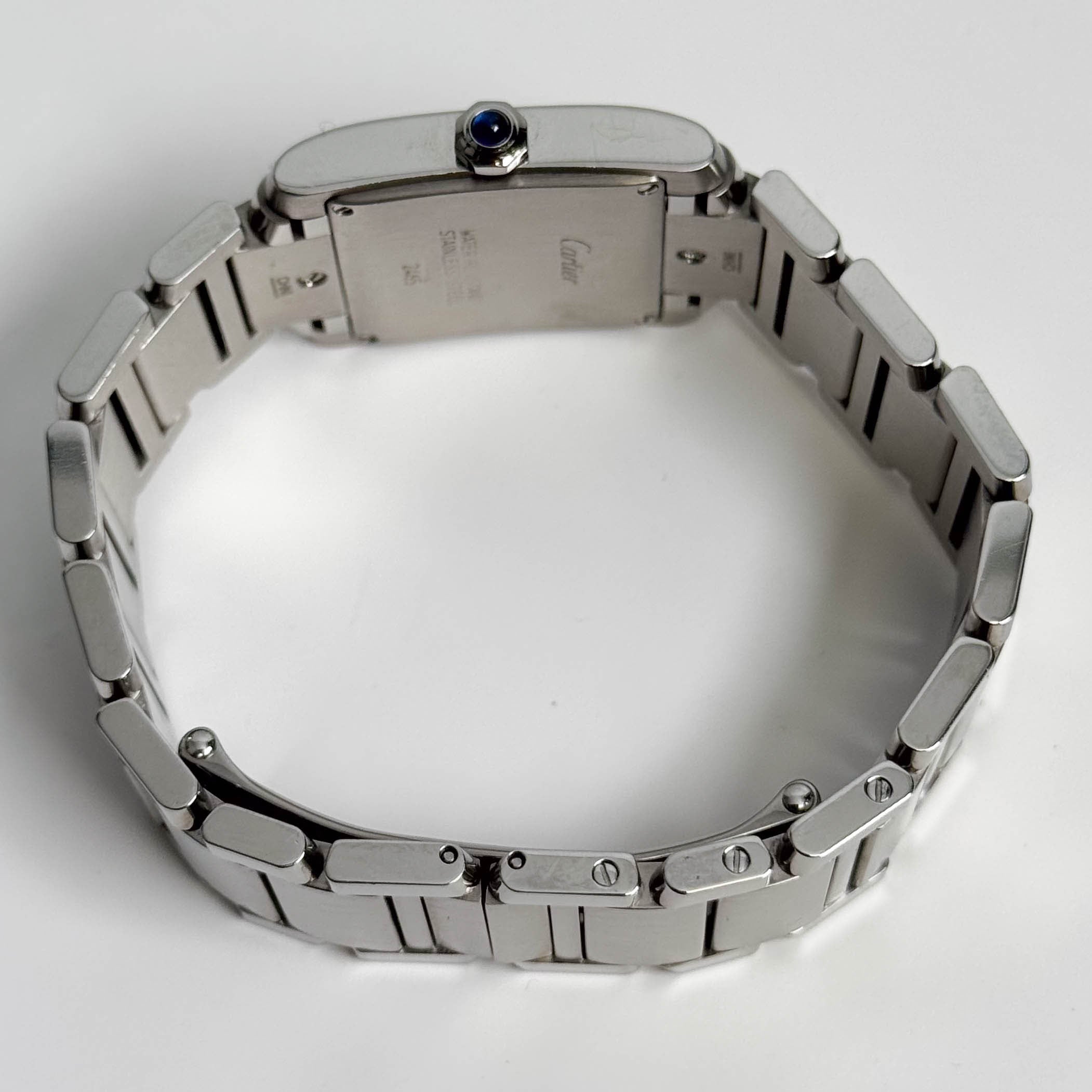 Cartier Tank Stainless Steel 25mm White/Ivory Dial Watch Ref# W51011Q3 - Happy Jewelers Fine Jewelry Lifetime Warranty