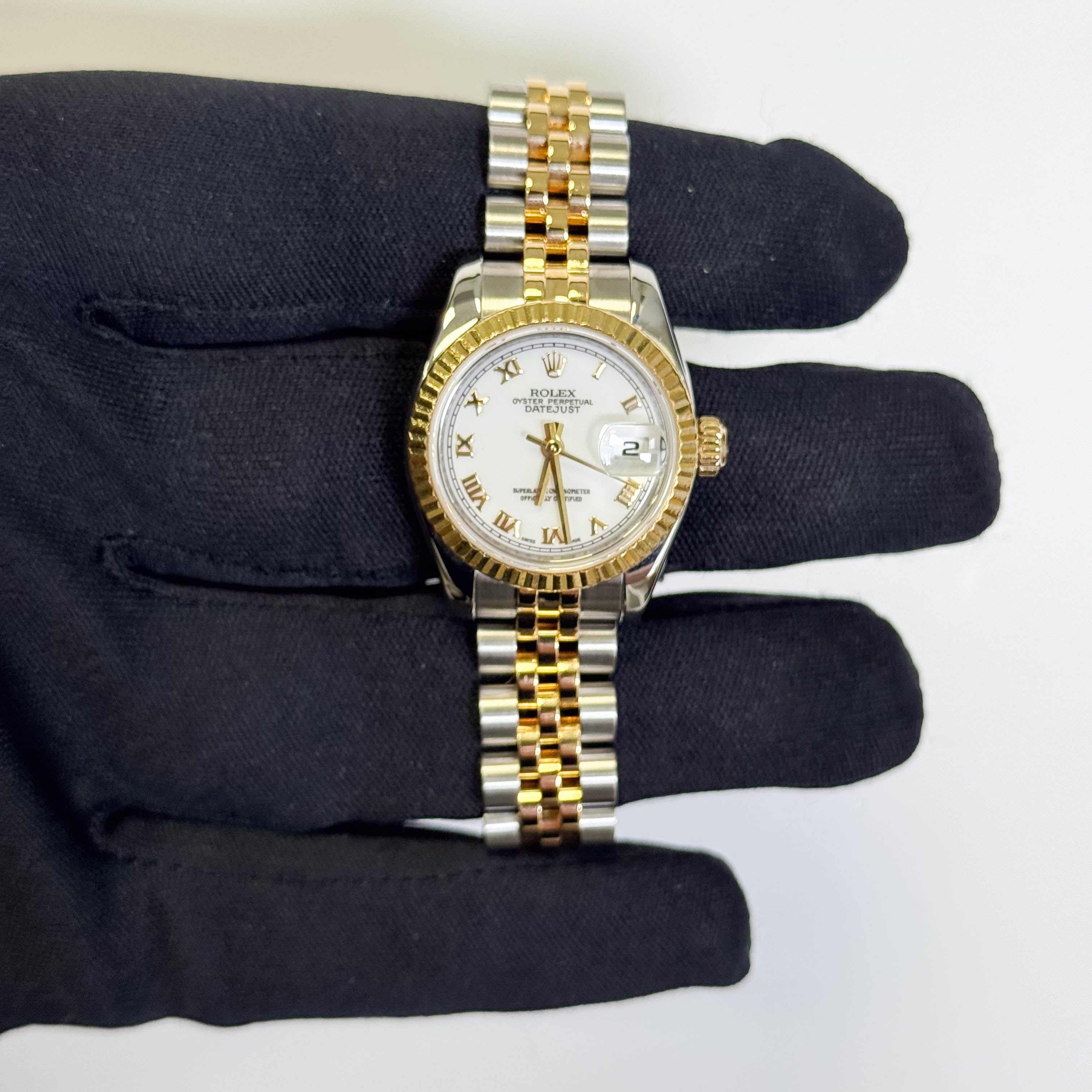 Rolex Datejust 26mm White Dial Watch Ref# 179173