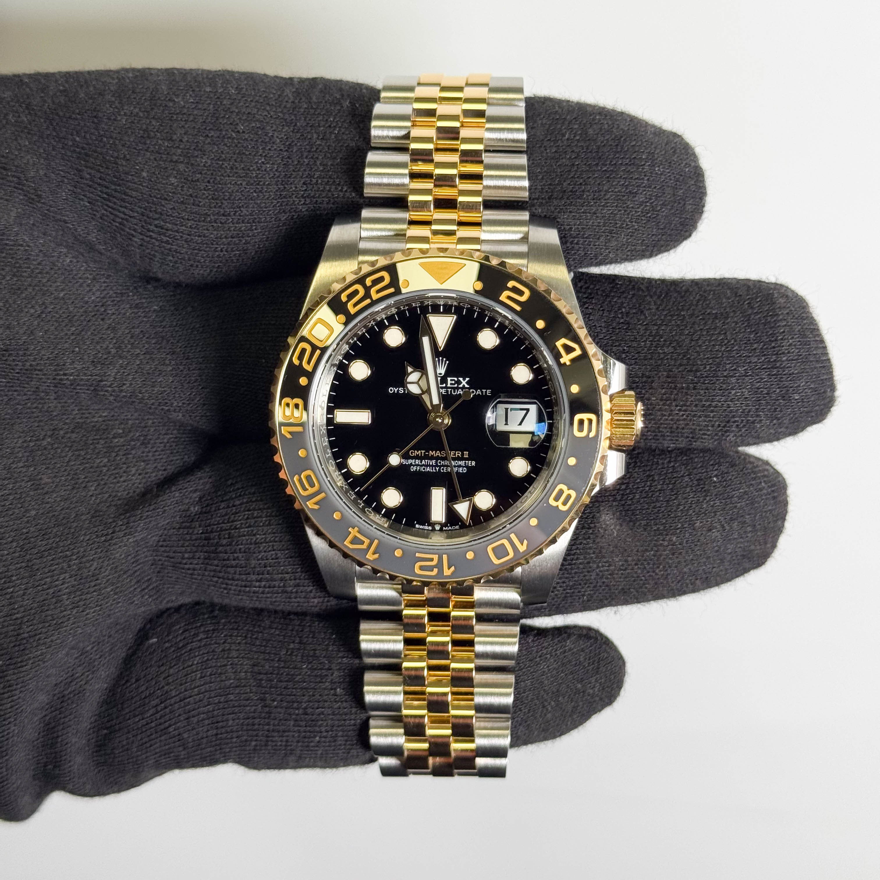 Rolex GMT-Master II 40mm Black Dial Watch Ref# 126713GRNR