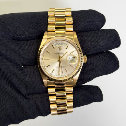Rolex Day-Date 36mm Champagne Dial Watch Ref# 18038