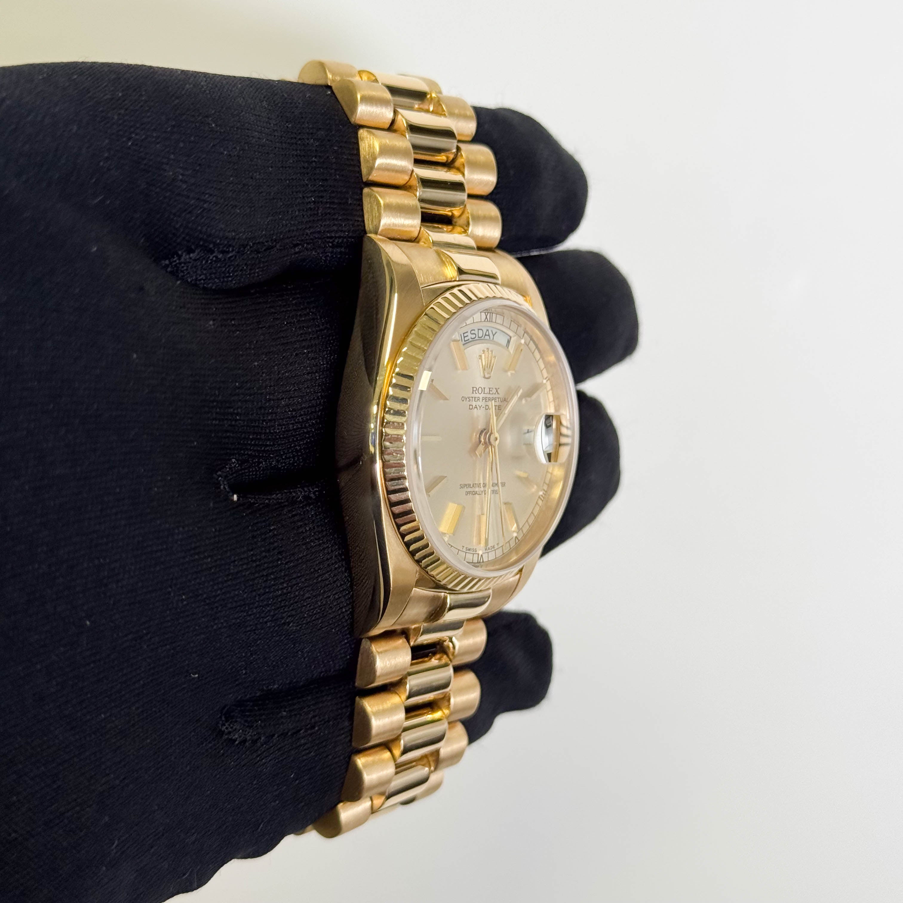 Rolex Day-Date 36mm Champagne Dial Watch Ref# 18038