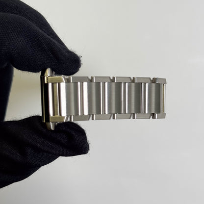 Cartier Tank Stainless Steel 25mm White/Ivory Dial Watch Ref# W51011Q3 - Happy Jewelers Fine Jewelry Lifetime Warranty
