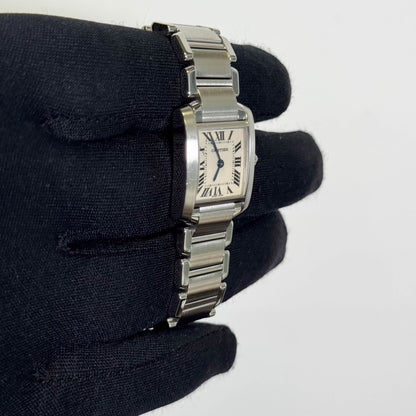 Cartier Tank Stainless Steel 20mm Ivory Dial Watch Ref# W51008Q3 - Happy Jewelers Fine Jewelry Lifetime Warranty