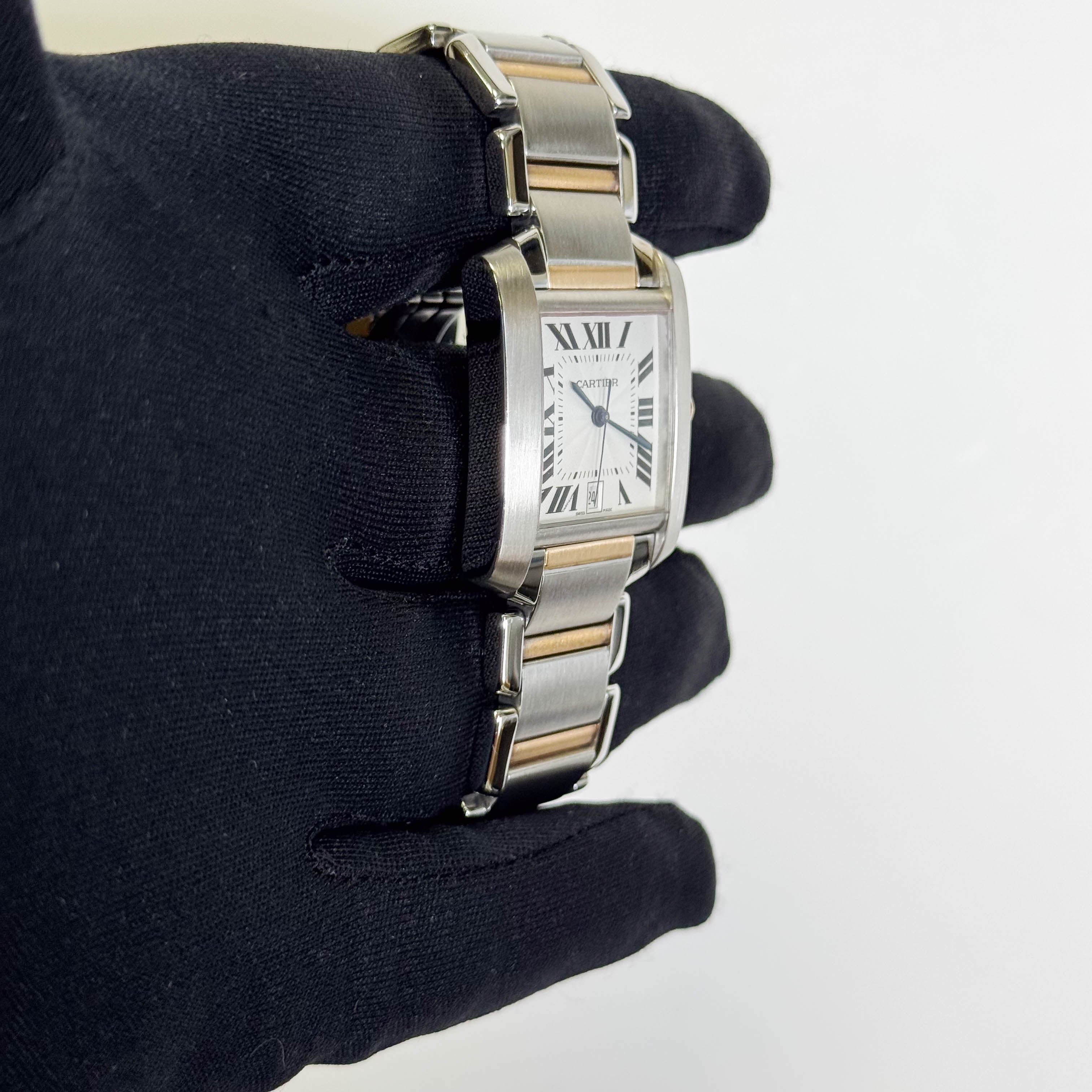 Cartier Tank Francaise 25mm Ivory Dial Ref#W51005Q4