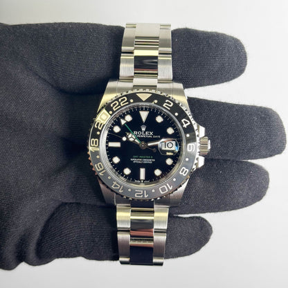 Rolex GMT-Master II 40mm Black Dial Watch Ref# 126710GRNR