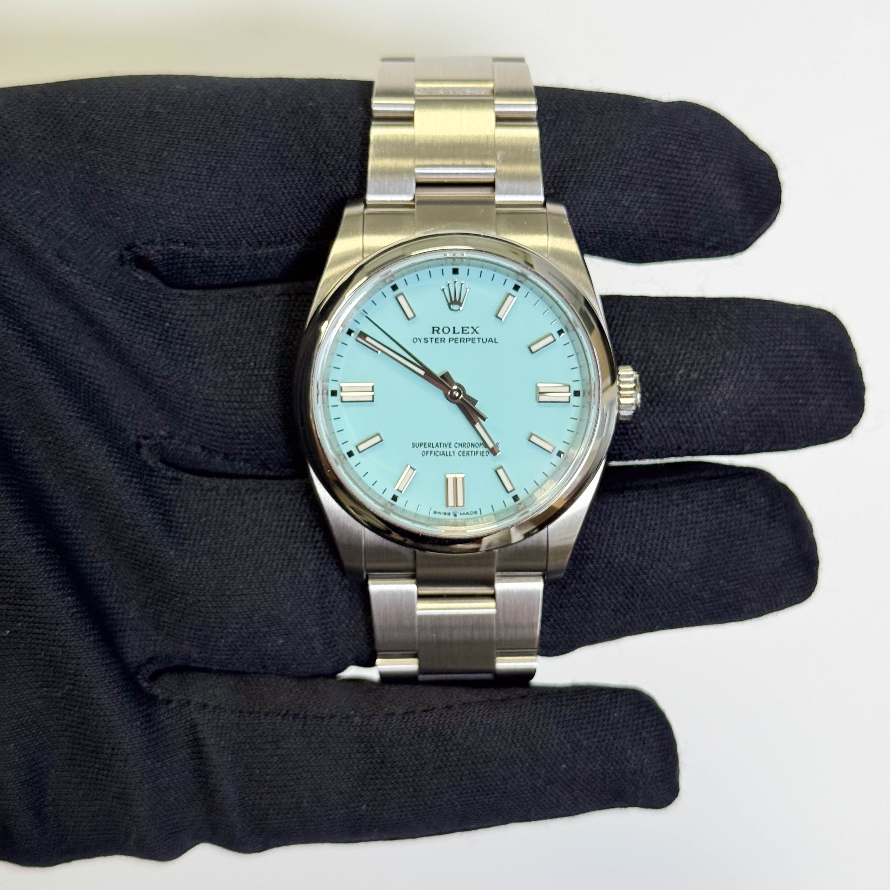 Rolex Oyster Perpetual 36mm Tiffany Dial Watch Ref# 126000