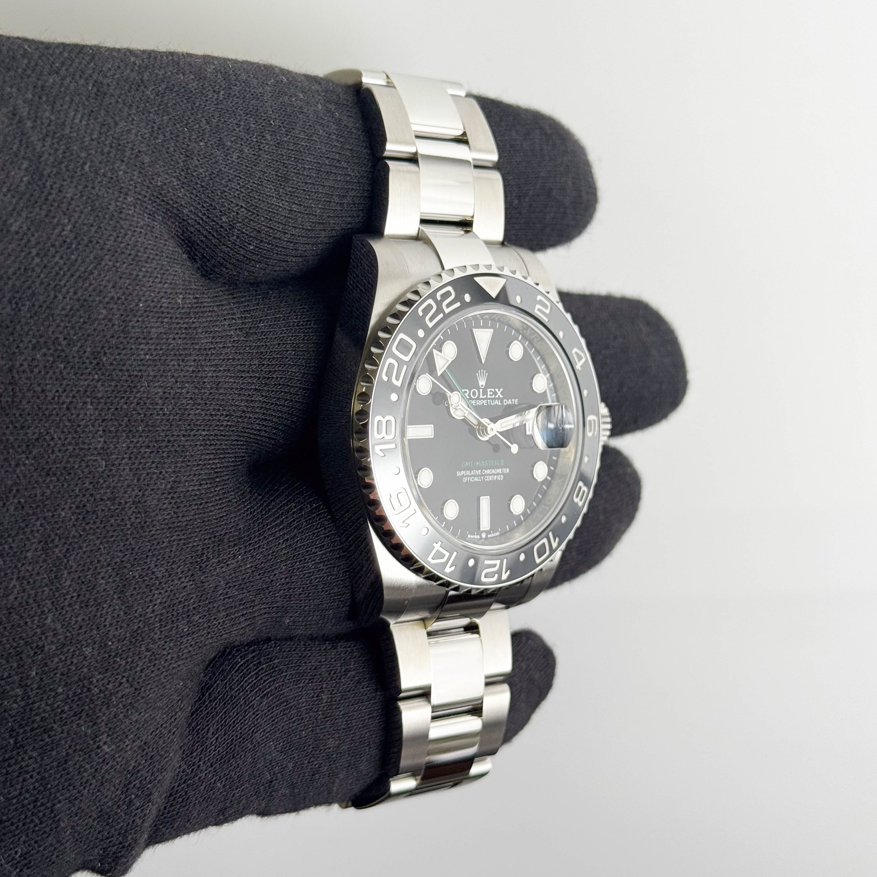 Rolex GMT-Master II 40mm Black Dial Watch Ref# 126710GRNR