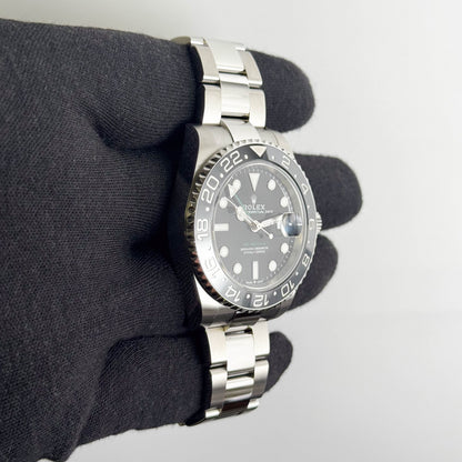 Rolex GMT-Master II 40mm Black Dial Watch Ref# 126710GRNR