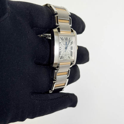 Cartier Tank Francaise 25mm Ivory Dial Ref#W51005Q4 - Happy Jewelers Fine Jewelry Lifetime Warranty